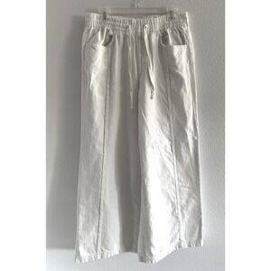 Universal Thread Womens M White Wide Leg‎ Cotton Pull On Boho Coastal Resort